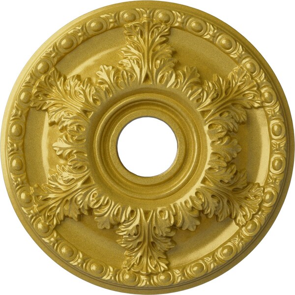 Ekena Millwork Granada Ceiling Medallion (Fits Canopies up to 6 5/8"), 18"OD x 3 1/2"ID x 2 1/2"P, Rich Gold CM18GARGS - main